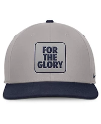 Nike Men's Gray/Navy Penn State Nittany Lions 2025 Sideline Campus Pro Local Snapback Hat