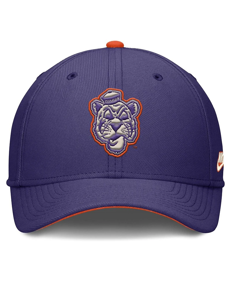 Nike Men's Purple Clemson Tigers Legacy Rise Performance Flex Hat