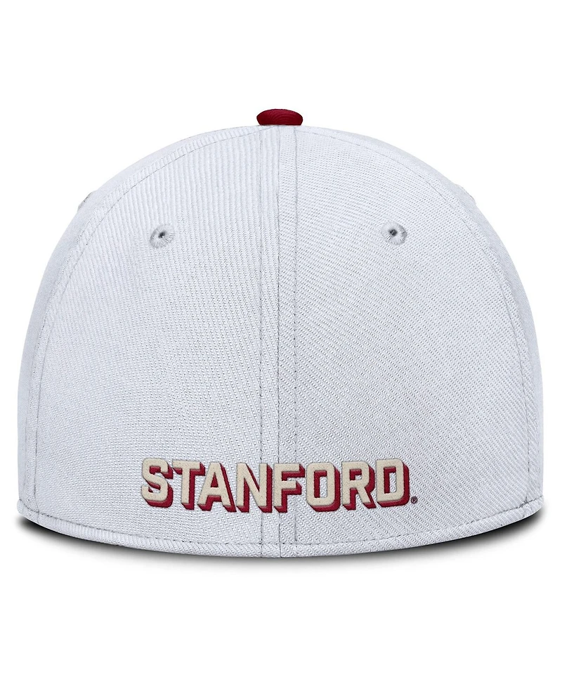 Nike Men's White Stanford Cardinal Legacy Rise Performance Flex Hat