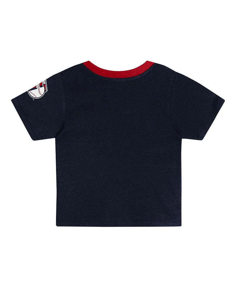 Outerstuff Toddler 2-Piece Navy Cleveland Guardians Bonus Ball T-Shirt and Shorts Set