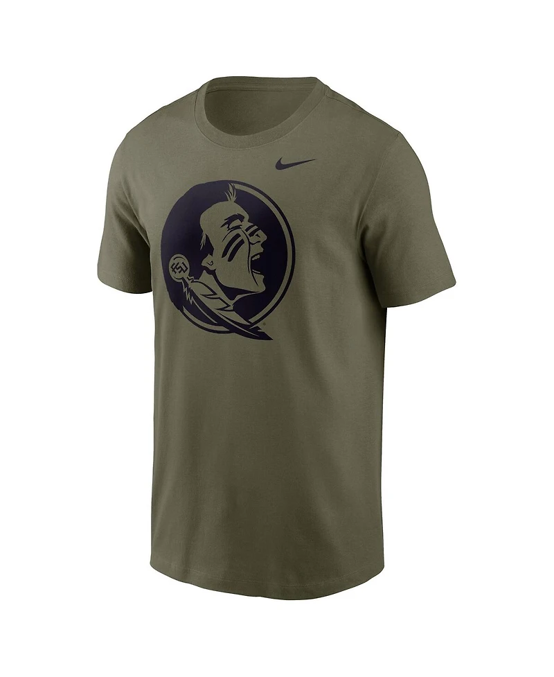Nike Men's Olive Florida State Seminoles Primetime Logo Performance T-Shirt