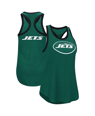 G-iii 4Her by Carl Banks Women's Green New York Jets Tater Racerback Tank Top