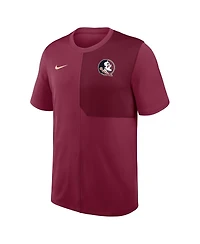 Nike Men's Garnet Florida State Seminoles 2025 Sideline Uv Performance Coach T-Shirt