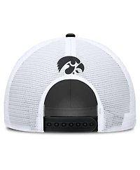 Nike Men's Black/White Iowa Hawkeyes 2025 On-Field Rise Patch Trucker Adjustable Hat