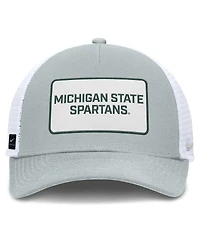 Nike Men's Gray/White Michigan State Spartans 2025 On-Field Rise Patch Trucker Adjustable Hat