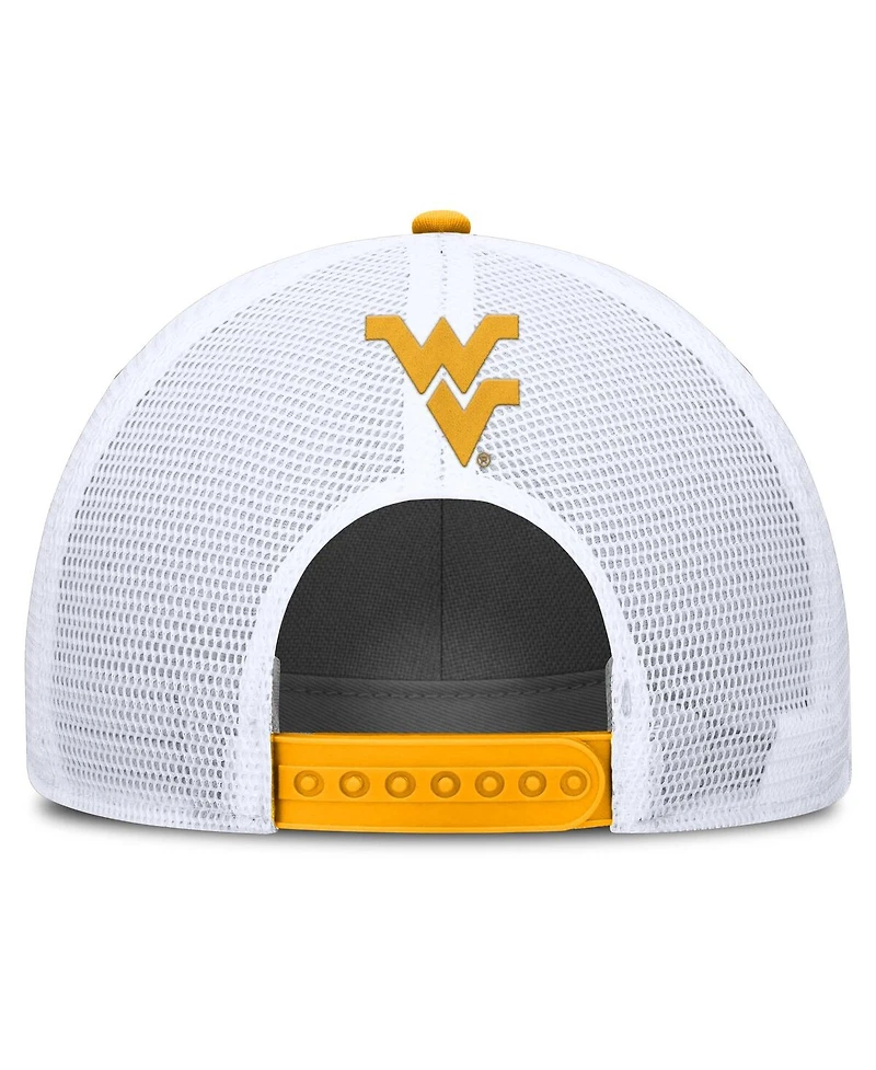 Nike Men's Gold/White West Virginia Mountaineers 2025 On-Field Rise Patch Trucker Adjustable Hat