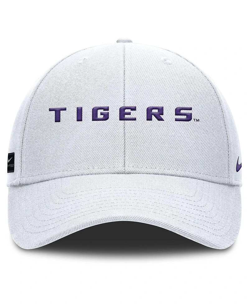 Nike Men's White Lsu Tigers 2025 On-Field Rise Performance Adjustable Hat