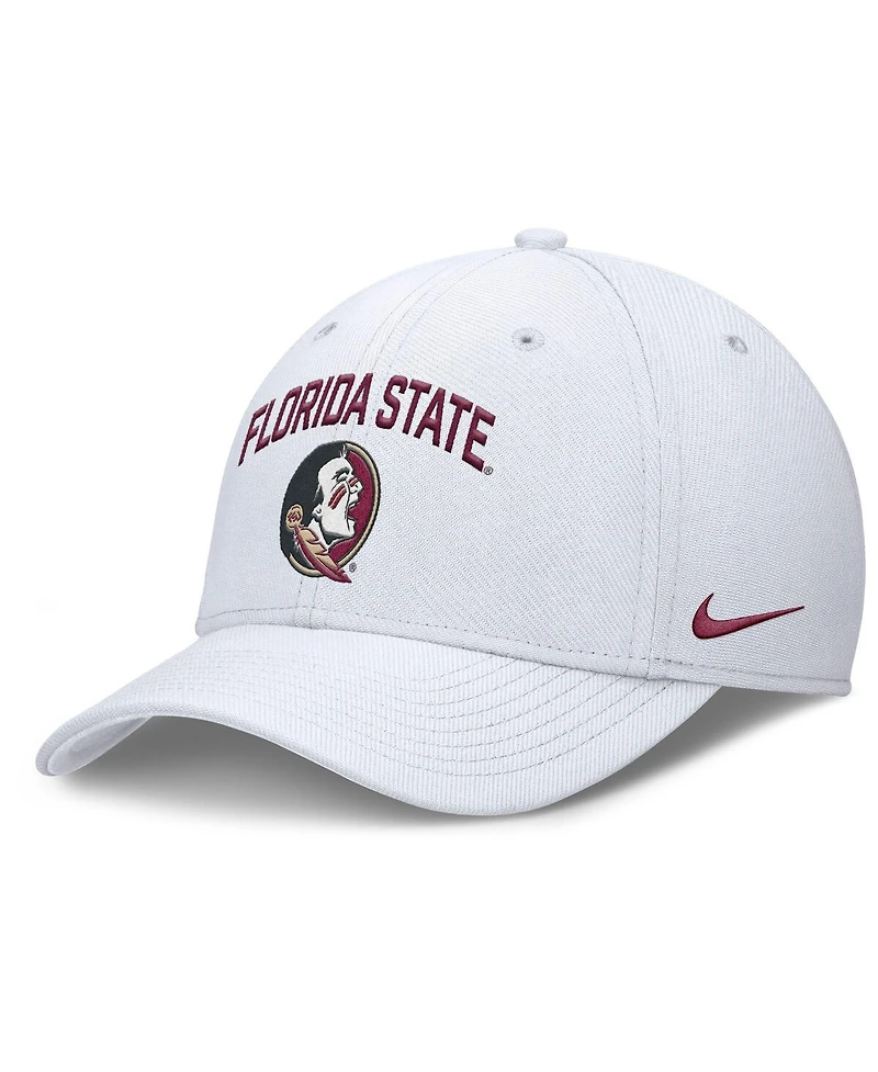 Nike Men's White Florida State Seminoles 2025 On-Field Rise Performance Flex Hat