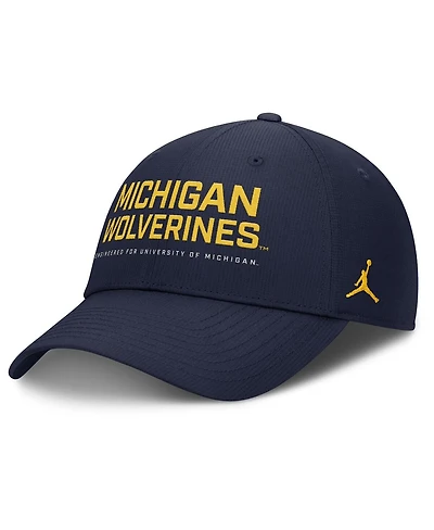 Jordan Men's Navy Michigan Wolverines 2025 On-Field Gameday Club Adjustable Hat