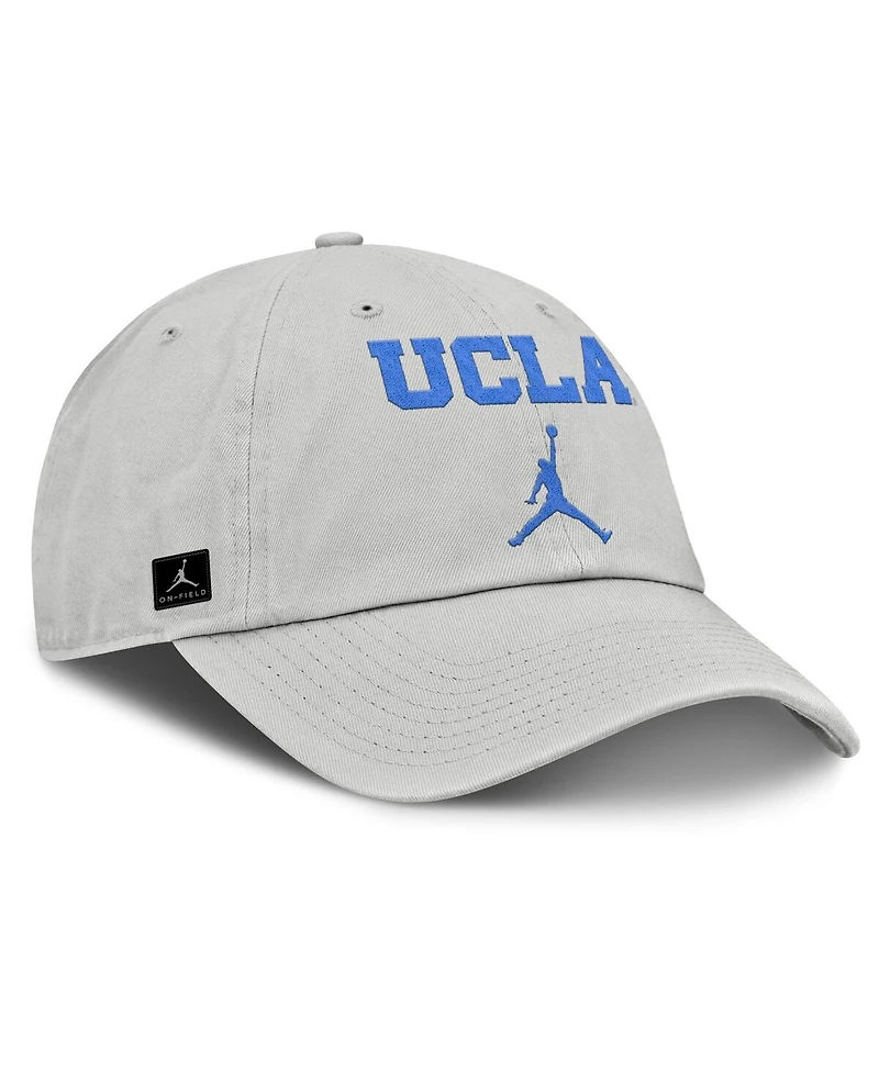 Jordan Men's Gray Ucla Bruins 2025 On-Field Gameday Club Adjustable Hat