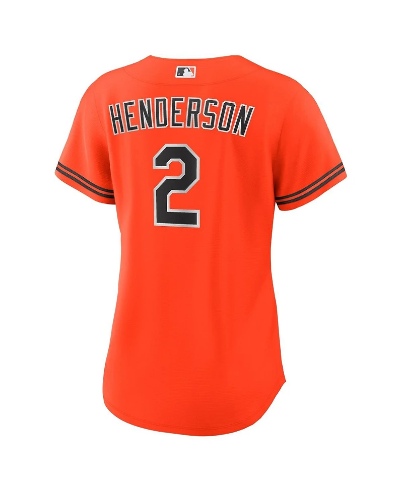 Nike Women's Gunnar Henderson Orange Baltimore Orioles Alternate 2 Replica Jersey