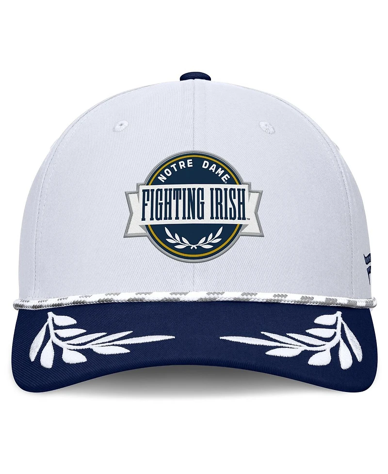 Fanatics Men's White/Navy Notre Dame Fighting Irish Admiral Adjustable Hat