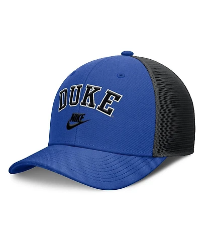 Nike Men's Royal/Black Duke Blue Devils Legacy Arch Rise Performance Trucker Adjustable Hat