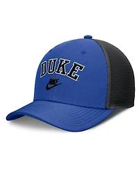Nike Men's Royal/Black Duke Blue Devils Legacy Arch Rise Performance Trucker Adjustable Hat