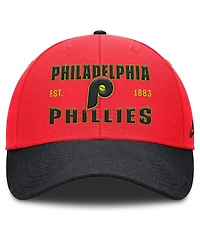 Nike Men's Crimson/Black Philadelphia Phillies Neon 90s Rise Adjustable Hat