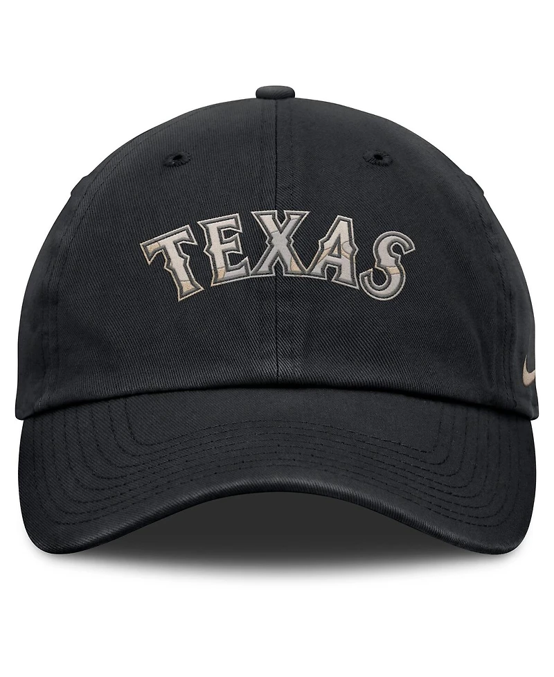 Nike Men's Black Texas Rangers Camo Pack Club Adjustable Hat