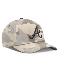 Nike Men's Natural Atlanta Braves Camo Pack Rise Adjustable Hat
