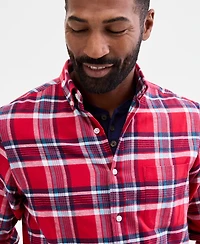 Club Room Men's Plaid Button-Down Flannel Shirt, Macy's Exclusive