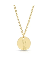Lucky Feather Botanical Necklace - Rose