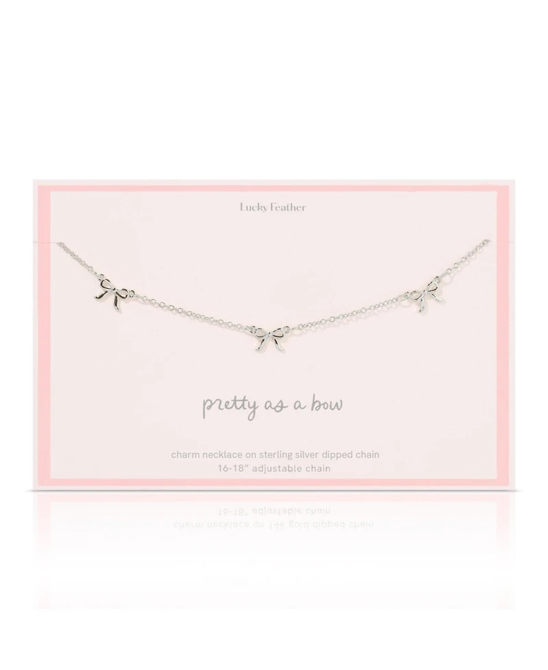 Lucky Feather Beautiful Bows - 3 Bow Necklace