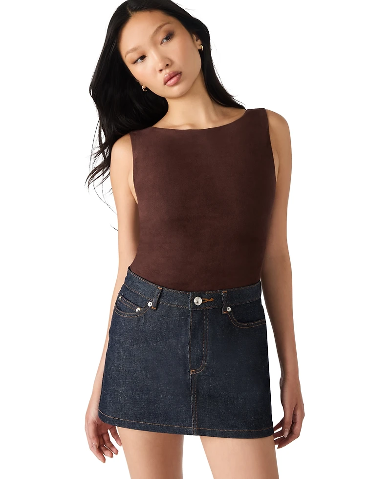 Steve Madden Women's Ornellia Boat Neck Bodysuit