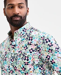 Club Room Men's Derek Floral Button-Down Poplin Shirt, Macy's Exclusive