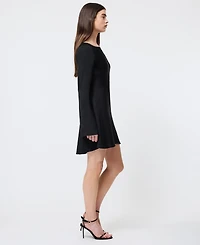 French Connection Women's Ennis Satin Long Sleeve Mini Dress