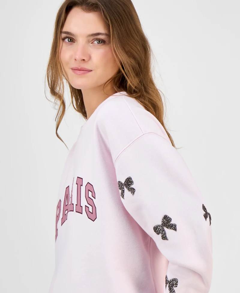 Madden Girl Juniors' Rhinestone-Embellished Sweatshirt