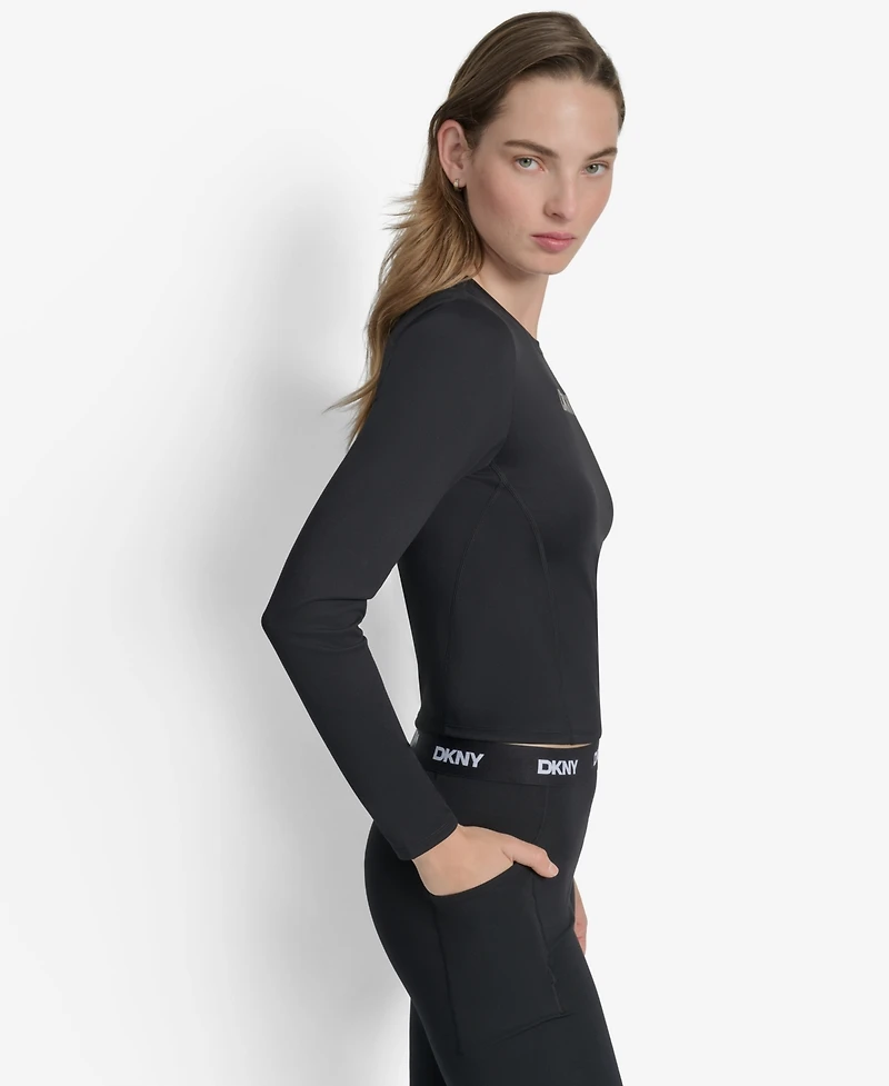 Dkny Women's Long Sleeve Balance Compression Top