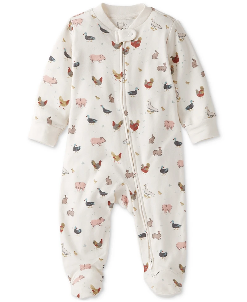 Carter's Baby Kids Farm Friends-Print Sleep and Play Footed Pajamas