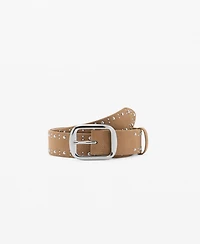 Mango Women's Studs Suede Belt