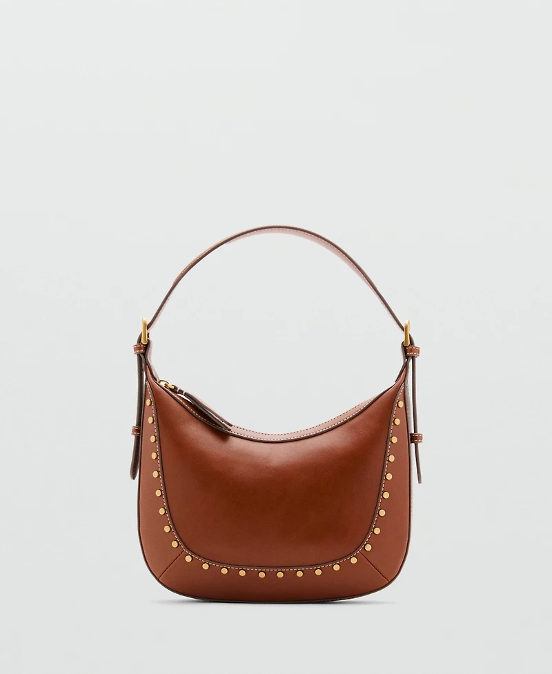 Mango Women's Small Studded Shoulder Bag