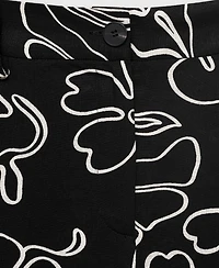 Mango Women's Floral Print Straight Pants