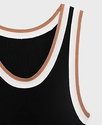 Mango Women's Contrasting Details Knitted Dress