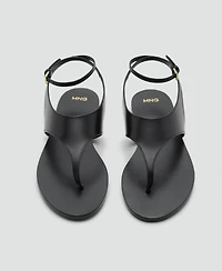 Mango Women's Leather Straps Sandals