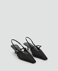 Mango Women's Heeled Mesh Shoes