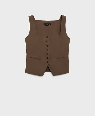 Mango Women's Cotton Suit Vest