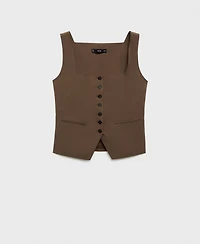 Mango Women's Cotton Suit Vest