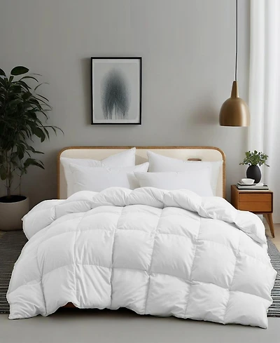 Unikome 360 Thread Count All Season Box Quilted White Goose Down and Feather Fiber Comforter