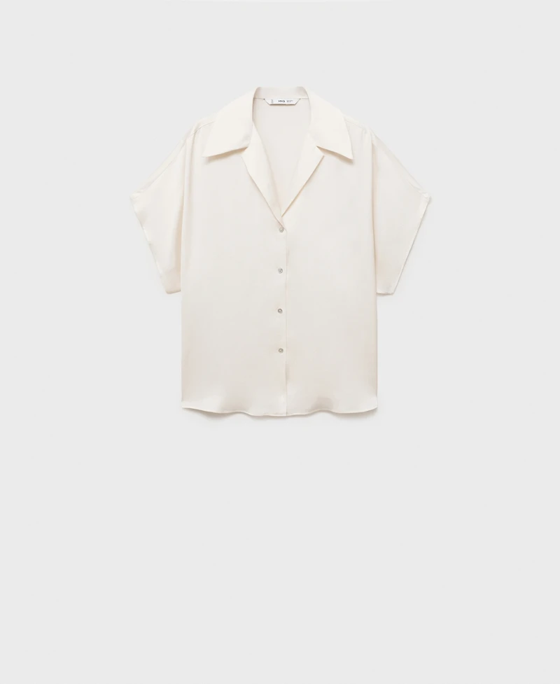 Mango Women's Short Sleeve Fluid Shirt