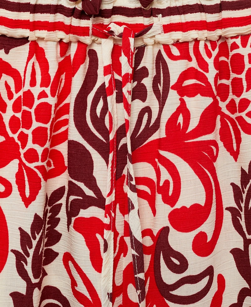 Mango Women's Flowy Printed Pants