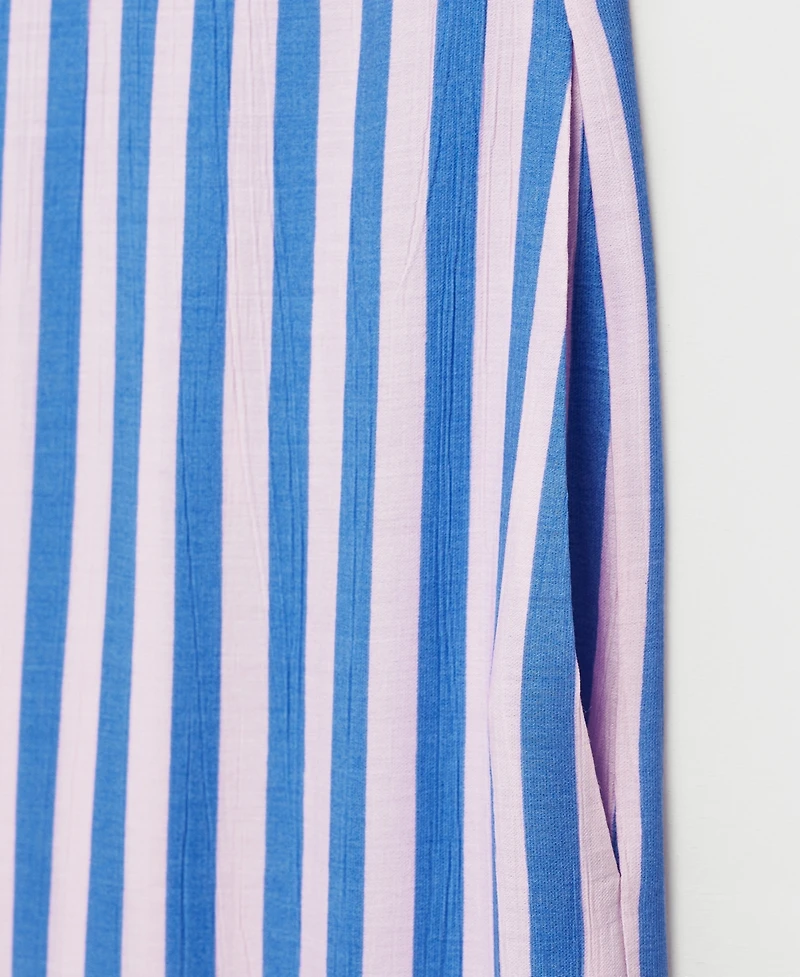 Mango Women's Stripe-Print Straight Pants