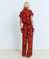 Mango Women's Flowy Printed Pants