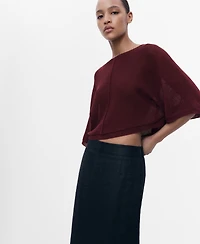 Mango Women's Oversized Fine-Knit Sweater