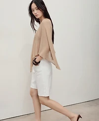 Mango Women's Straight-Fit High-Waist Bermuda Shorts