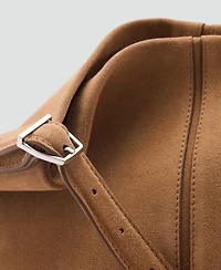Mango Women's Leather Bucket Bag