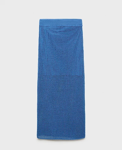 Mango Women's Crochet Long Skirt