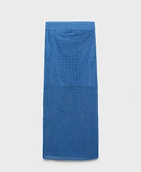 Mango Women's Crochet Long Skirt