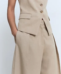 Mango Women's Linen-Blend Balloon Pants