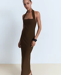 Mango Women's Long Halter-Neck Dress